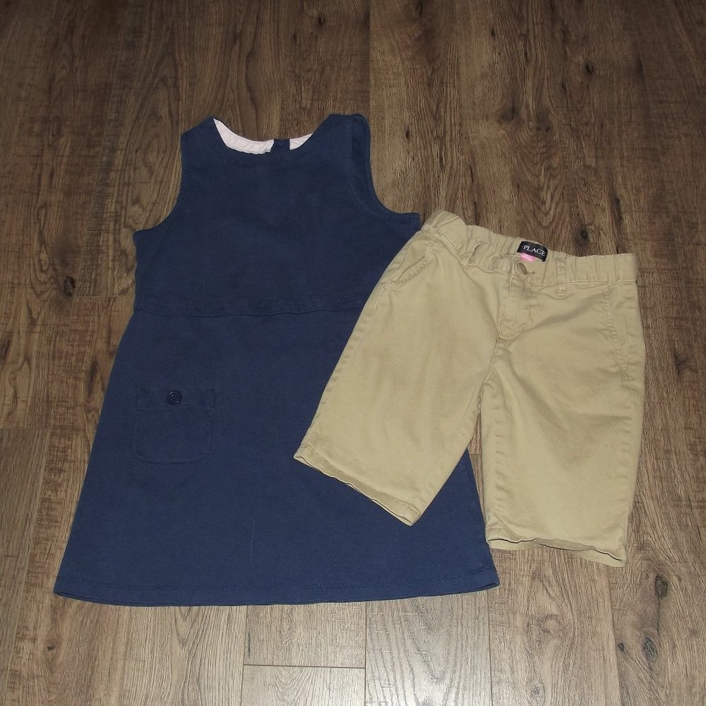 2 Piece School Uniform Dress and Shorts for Children size 10/12